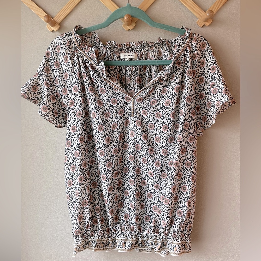 Max Studio floral print blouse